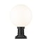Z-Lite Laurent Outdoor Pier Mounted Fixture, 1-Light, 12 In.W x 17.75 In.H, Black/Opal 597PHB-533PM-BK - alternate 3